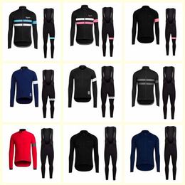 RAPHA team Cycling long Sleeves jersey bib pants sets clothing men Bike Breathable Quick Dry Factory direct s U40342320R