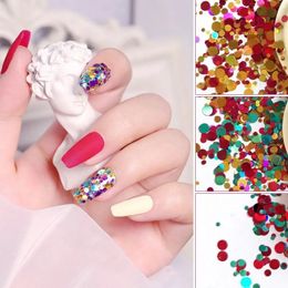 Stickers Decals Colorful Sequins Laser Flakes Dots Glitter Patch Tips DIY Accessories Flat For Nails Art Manicure Wedding Decoration Confetti 231216