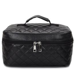 Cosmetic box Quilted professional cosmetic bag women's large capacity storage handbag travel toiletry makeup bag sac 210821218c