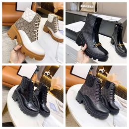 Top Designer Lace-up Martin High Quality Men Women Half Boot Classic Style Shoes Winter Fall Snow Boots Nylon Canvas