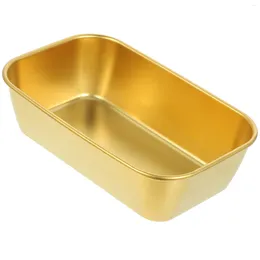 Plates Rectangular Baking Dish Bowl Stainless Steel Kitchen Gadget Simple Basket Containers