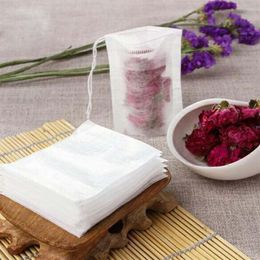 1000pcs 6 8 cm Empty Seal Tea Bags Filter Loose Tea Bags Yin Single Drawstring Non-Woven Lotus Leaf Tea Bag Empty Whole316g