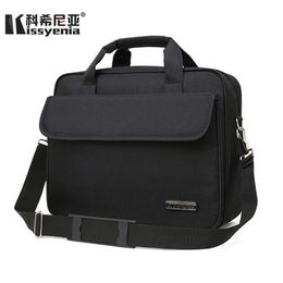 Briefcases Kissyenia Large Size Laptop Briefcase Men 15inch Business Portfolio For Travel Waterproof Computer Shoulder Bags Handba211E