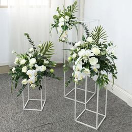 Decorative Flowers Wreaths Customised style artificial flower ball large wedding table Centre decoration rack party stage display 231205