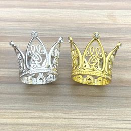 Festive Supplies 1PC Mini Crown Cake Topper Romantic Pearl Garland Happy Birthday Children Hair Ornaments Wedding Decoration Favours Party