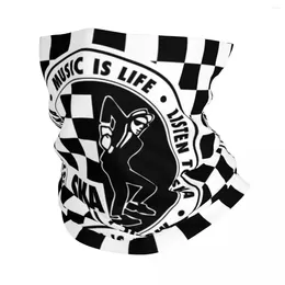 Scarves Ska Chequered Logo Balaclavas 2 Tune Punk Bandana Accessories Neck Cover Retro Two Face Scarf Windproof