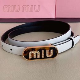 24ss New Designer Brand Belt Star Style Slim Miao Family Acrylic with Drill Bit Layer Fashion Western-style Belt Trendy and Elegant Light