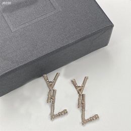 Fashion Designer Earrings For Women Stud Jewellery Gold Letter Hoop Earring Wedding Ear Y Studs 925 Silver Pendants With Box New 220259S