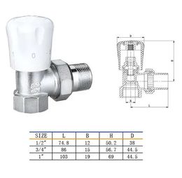 Angle s 1 12" BSP Male Female Heating Radiator Type Temperature Thermostat for Regulate Flow 231205