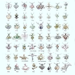 18kgp Fashion diy wish pearl gem beads locket cages lovely charms pendant mountings whole 100pcs lot can mix different styl248a
