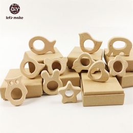 Whole-wooden teether 11pc nature baby teething toy organic eco-friendly wood teething holder nursing wood necklace bracelet ba271J