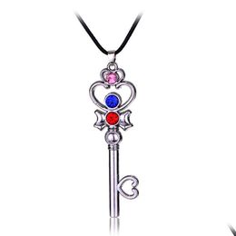 Hänge halsband cosplay smycken Sailor Moon Necklace Choker halsband Sailormoon Heart Pendant Chain for Women Girl Christmas Gift D DHBFN