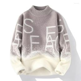 Men's Sweaters Autumn Winter High Quality Slim Fit O-neck Streetwear Clothing Letter Shape Sweater Japan Fashion Pullovers