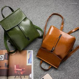 Evening Bags Genuine Leather Backpack Shoulder Bag For Women Rucksack School Book Real Cowhide Female Sling Messenger Cross Body