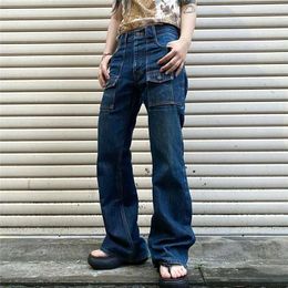 Women's Jeans High Waist Women Baggy Vintage 2000s Punk Style Straight Pants Harajuk Aesthetic Cute Chic Denim Trousers