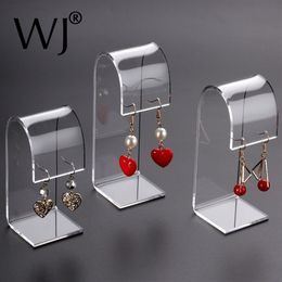 Set of 3pcs Acrylic Jewelry Earrings Holder Stand Display Organizer Shelf Shop Countertop Showcase Jewellery Ear Studs Show Rack M337O