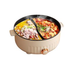 New Mandarin Duck Electric Chafing Dish Household Electric Caldron Multi-Functional Integrated Hot Pot Non-Stick Electric Food Warmer Integrated Hot Pot 6L