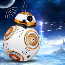 Space War BB8 Controle Remoto Inteligente Robô Brinquedo Dança Bola Giratória com Patrulha Luz Robô Star Devastator Brinquedo Para menino Robô Brinquedo Modelo Kit Figura de ação brinquedos infantis