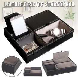 Jewellery Pouches Bags PU Leather Watch Protective Box Case Ring Display Storage Tray Desktop Holder Organiser For Women Men J55245i