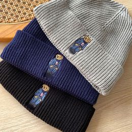 Beanie/Skull Caps Polo Bear Embroidery Knit Cuffed Beanie Winter Hat88