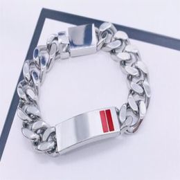 Designer Bracelet Link Womem Men Necklaces Bracelets 316L Stainless Steel Choker Jewellery High Polished Casting Chains Double Safet298d