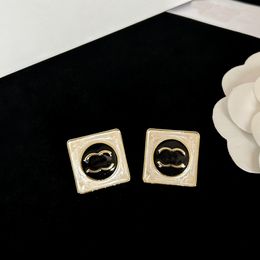 fashion vintage stud earring luxury designer earring letters Jewellery women retro 18k plated diamond valentine wedding gifts