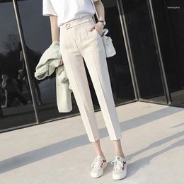 Women's Pants Draping Baggy Chiffon Harem Cropped 2023 Summer Black Leggings Suit Straight Skinny Trousers