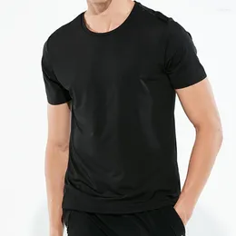 Men's Suits A2917 Creative Hydrophobic Anti-Dirty Waterproof Solid Colour Men T Shirt Soft Short Sleeve Quick Dry Top Breathable Wear