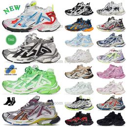 Fashion track runner 7 7.0 designer shoes womens mens size 12 paris runners 77.0 platform sneaker triple s all black and white purple retro brown men women hiking trainer