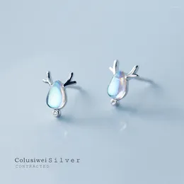 Stud Earrings Colusiwei 925 Sterling Silver Little Milu Deer For Women Blue Crystal Animal Fashion Jewellery Pendientes 2023