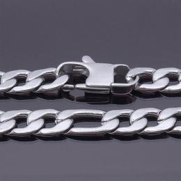 Chains 12mm Width 18'' - 36'' Inches Customize Length Mens High Quality Stainless Steel Necklace Figaro Chain 243C