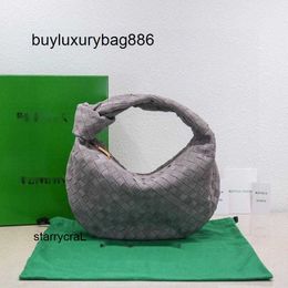 Jodie Handbag Botteg Venet deerskin Woven Bag Tied Bun 2023 New Women Woven Sheep Horn Dumplings Handheld Cloud