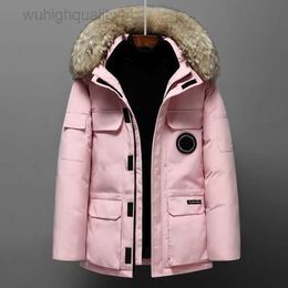 Canada Fashion Big Down Jacket Canadian Wolf Fur Collar Parker Style Men Women Hooded Warm Coatyhs1 5 Vk6a