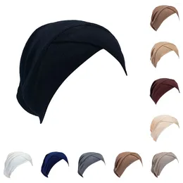 Ethnic Clothing Women Casual Multicolor Forehead Cap Fashion Solid Color Hijab Muslim Base Headband Soccer