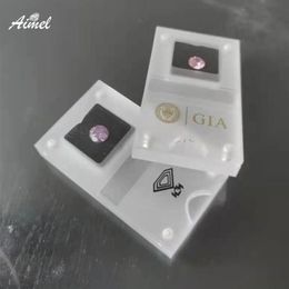 Acrylic Diamond Box Gem Display Easy Close Loose Organiser Exhibition Case Stone Identification Storage Jewellery Pouches Bags271n