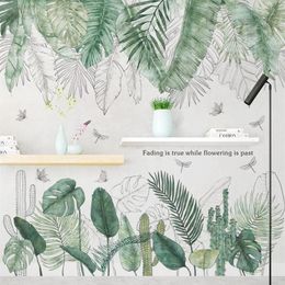 Wall Stickers 24 Styles Green Leaves For Bedroom Living Room Dining Kitchen Kids DIY Decals Door Murals244w