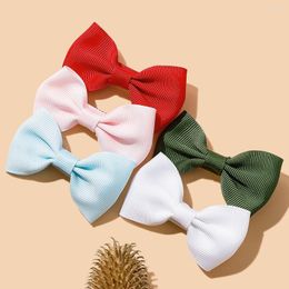 Hair Accessories 1Pcs/Set Cute Solid Colour Bowknot Clips For Baby Girls Handmade Bows Hairpin Kids