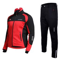 2022 New Winter Thickened Fleece Men's Cycling Windproof Waterproof Jacket Bike Pants Bicycle Clothes cycling pants Mountain 277E