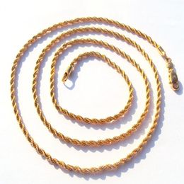 Thin 14k Yellow Gold Overlay Fine French Rope Long ed necklace Chain parts 100% real gold not solid not money 242d