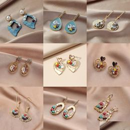 Charm Hollow Metal Earrings For Women Big Geometric Statement Gold Stud Trendy Jewellery Accessories Drop Delivery Jewellery Earrings Dhk4I