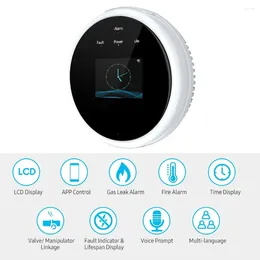 Wifi Gas Leak Detector Fire Alarm LCD Display Wall Mounted APP Control Smart Wi-Fi Natural Gas/ LPG Tester Methane Buzzler