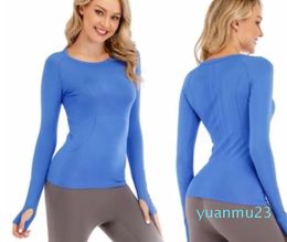 Yoga lu womens wear Swiftly Tech ladies sports t shirts long sleeve outfit T-shirts moisture wicking knit high