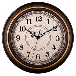 Wall Clocks CNIM 12-Inch Silent Non-Ticking Round Clocks Decorative Vintage Style Home Kitchen Living Room BedroomG1901