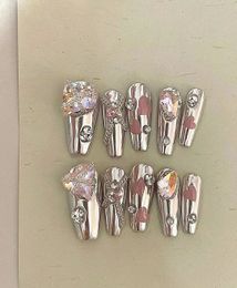 False Nails Christmas Easter Girl set postizas faux ongles fantaisie press on nails fake 231204