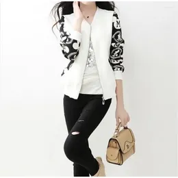 Women's Jackets Spring Autumn Round Neck Solid Letter Geometric Printed Lantern Long Sleeve Zipper Cardigan Coats Fashion Casual Tops