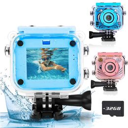 Digital Cameras Kids Camera Waterproof 2.0 Inch LCD Screen Children Video Po 1080P Underwater Recorder Holidays Birthday Gift