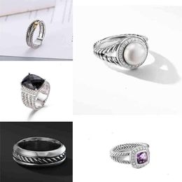 Silver Rings Thai Dy Plated ed Two-color Selling Cross Black Ring Women Fashion Platinum Jewelry3218