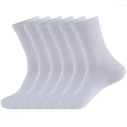 Men's Socks 6Pairs Pure Cotton Autumn Winter Black White Business Casual And Women's High Quality Plus Size EU38-48