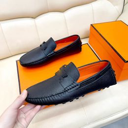 Designer orange arizona hogenheim mokasin men summer casual fashion luxury leather outdoor platform casual shoes driver sneakers