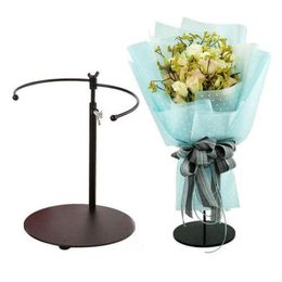 Metal Flower Bride Bouquet Stand Iron Telescopic Bouquet Holder Florist Flower Display Wedding Church Party Decoration273o